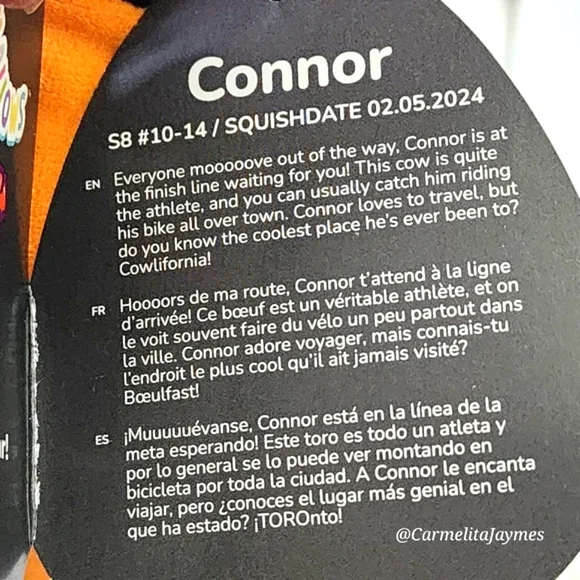 🖤 CONNOR 🎃🐮 Mallow Mash 2024 Pumpkin Cow Select Series Black Tag ☆ NWT ☆